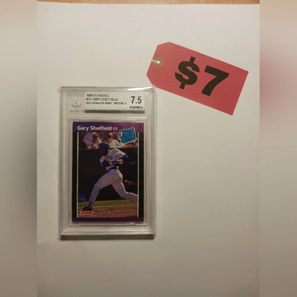 1989 Donruss Rated Rookie Gary Sheffield #31 Card Beckett 7.5 NM+ - Picture 4 of 4